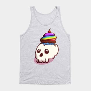 Skull Cupcake Halloween Cute Food Tank Top